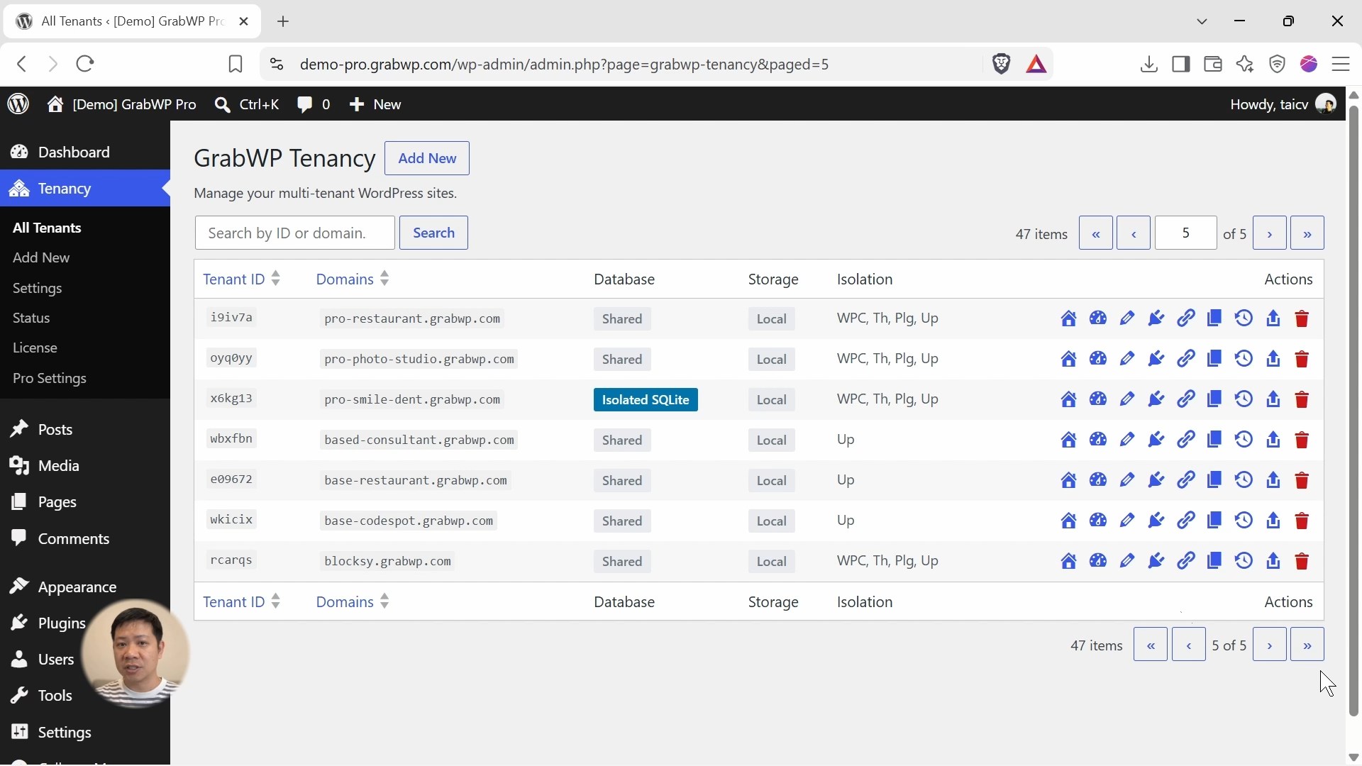 GrabWP Tenancy Architecture