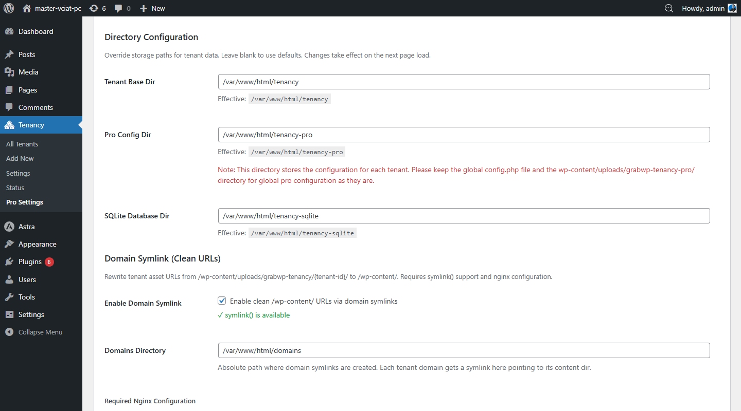 Pro Settings — default directories and uploads