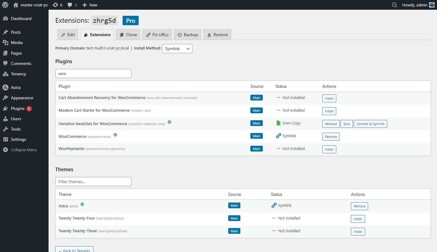 Extensions — install method and installable plugins